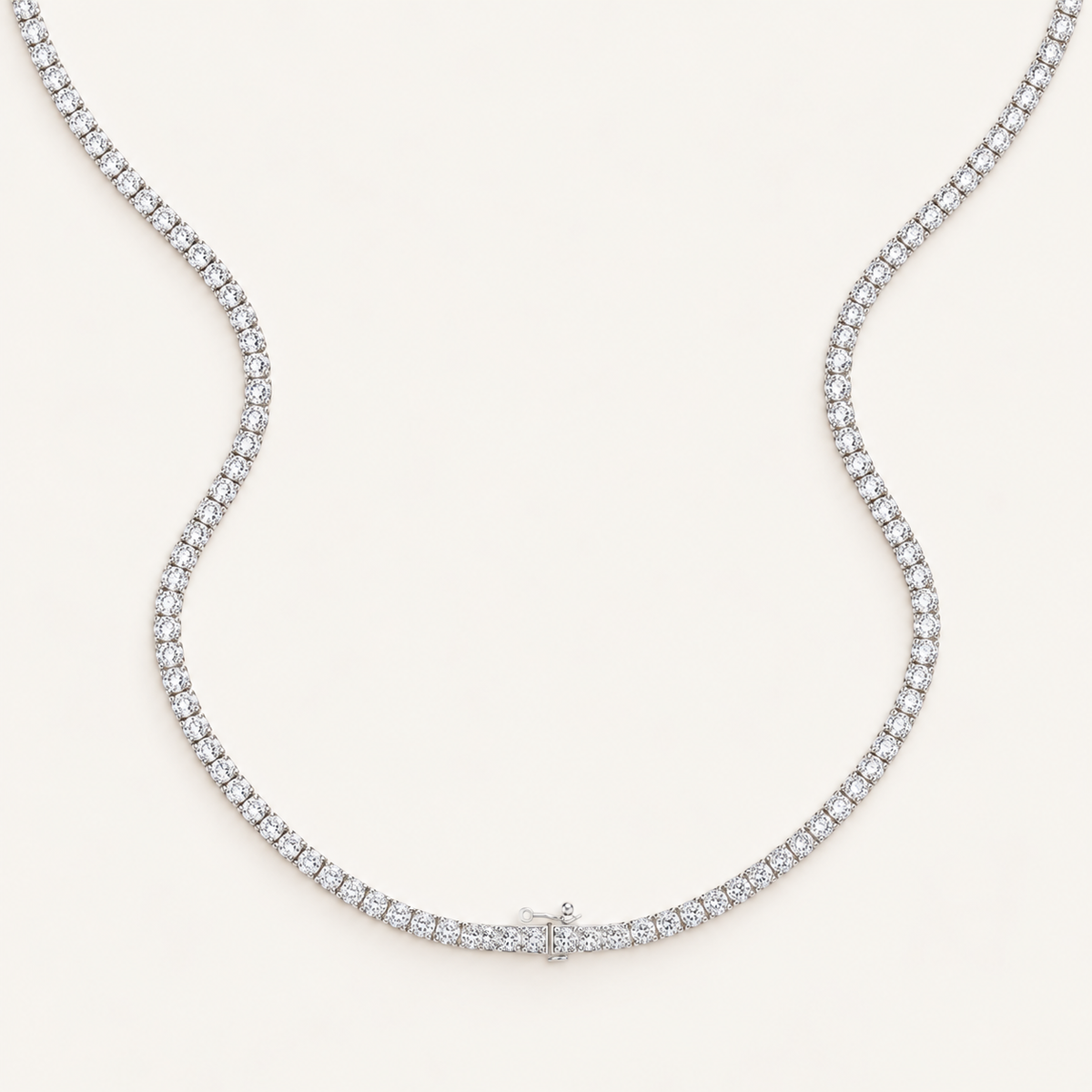 15.00CT Round Cut Lab Grown Diamond Necklace