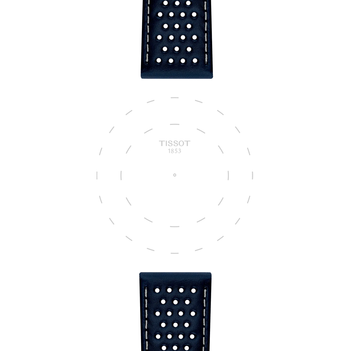 Tissot Official Blue Leather Strap Lugs 22mm 3