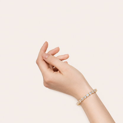 10CT Oval Cut Lab Grown Diamond East & West Tennis Bracelet