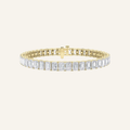 18.5CT Emerald Cut Lab Grown Diamond Tennis Bracelet