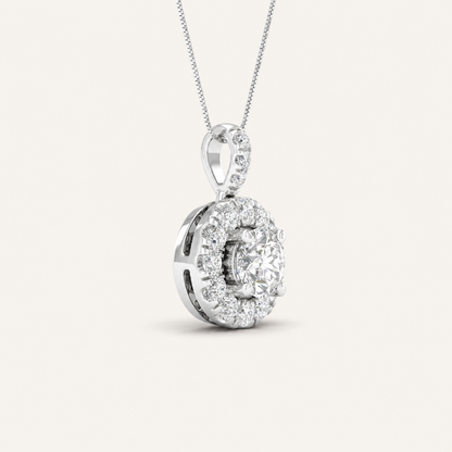 0.50CT Round Cut Lab Grown Diamond Pendant Necklace