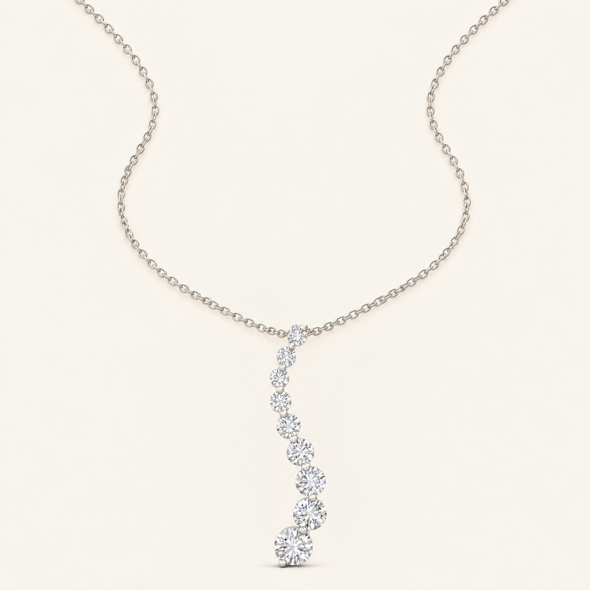 1.00CT Round Cut Lab Grown Diamond Pendant