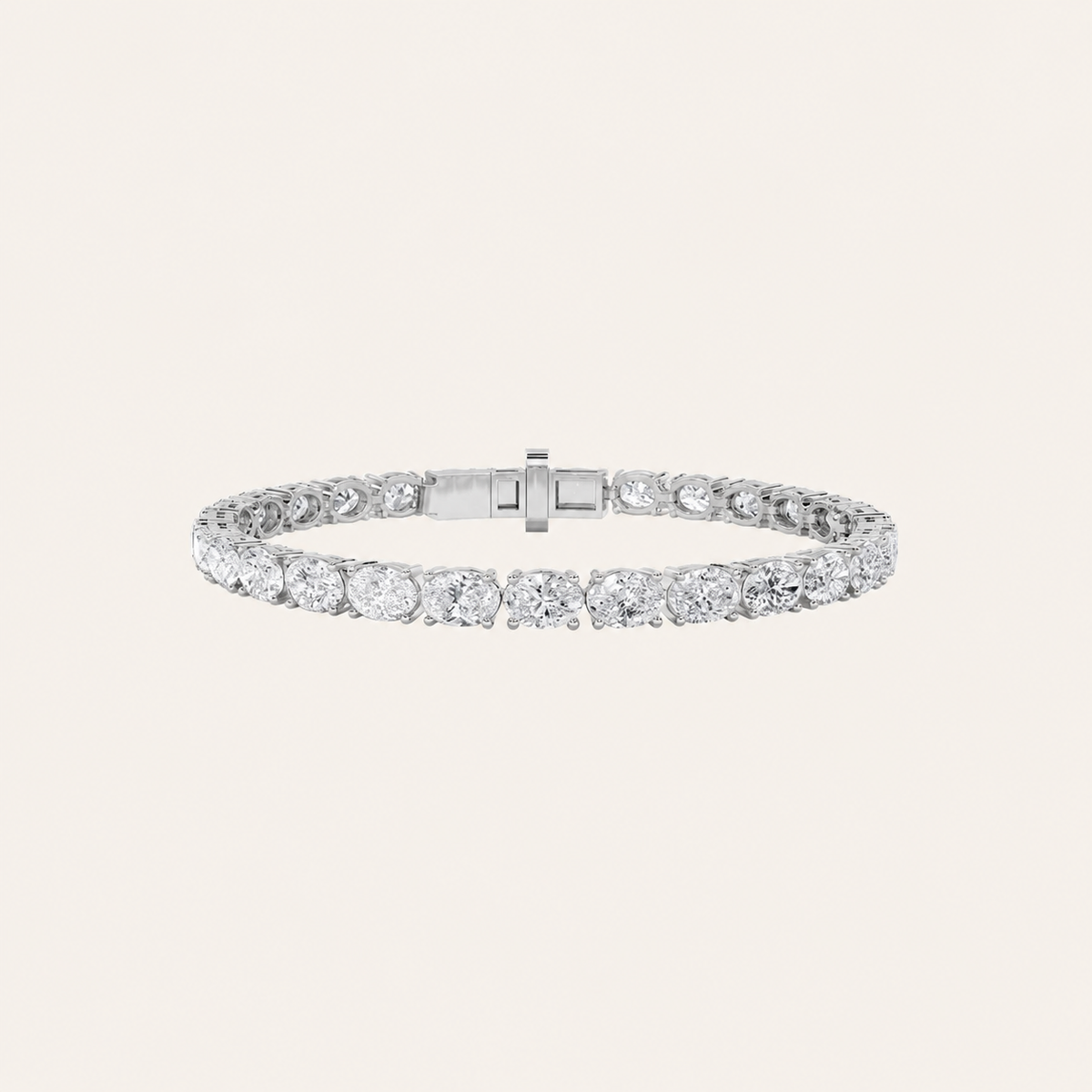 8.5CT Oval Cut Lab Grown Diamond East & West Tennis Bracelet
