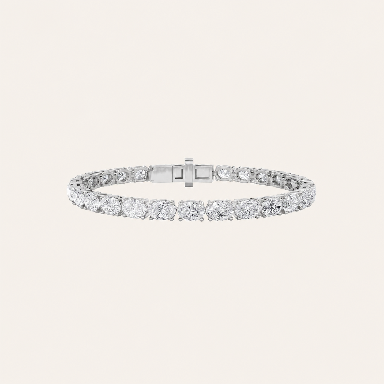 8.5CT Oval Cut Lab Grown Diamond East & West Tennis Bracelet