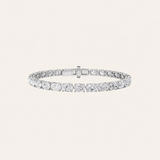 8.5CT Oval Cut Lab Grown Diamond East & West Tennis Bracelet
