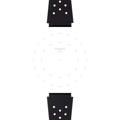 Tissot Official Black Sideral Rubber Strap 3
