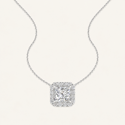 1.13CT Princess Cut Certified Lab Grown Diamond Pendant