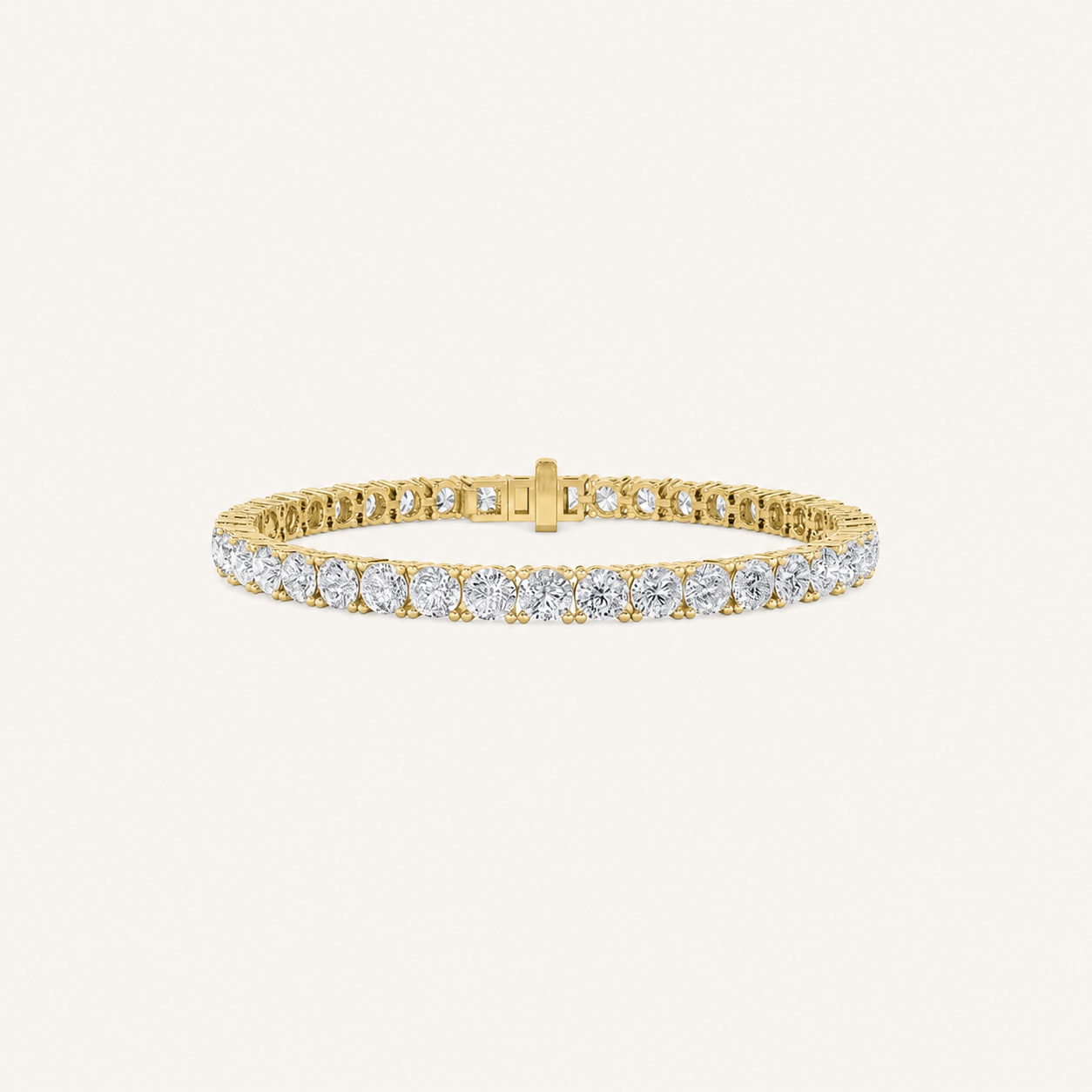 14CT Round Cut Lab Grown Diamond Tennis Bracelet