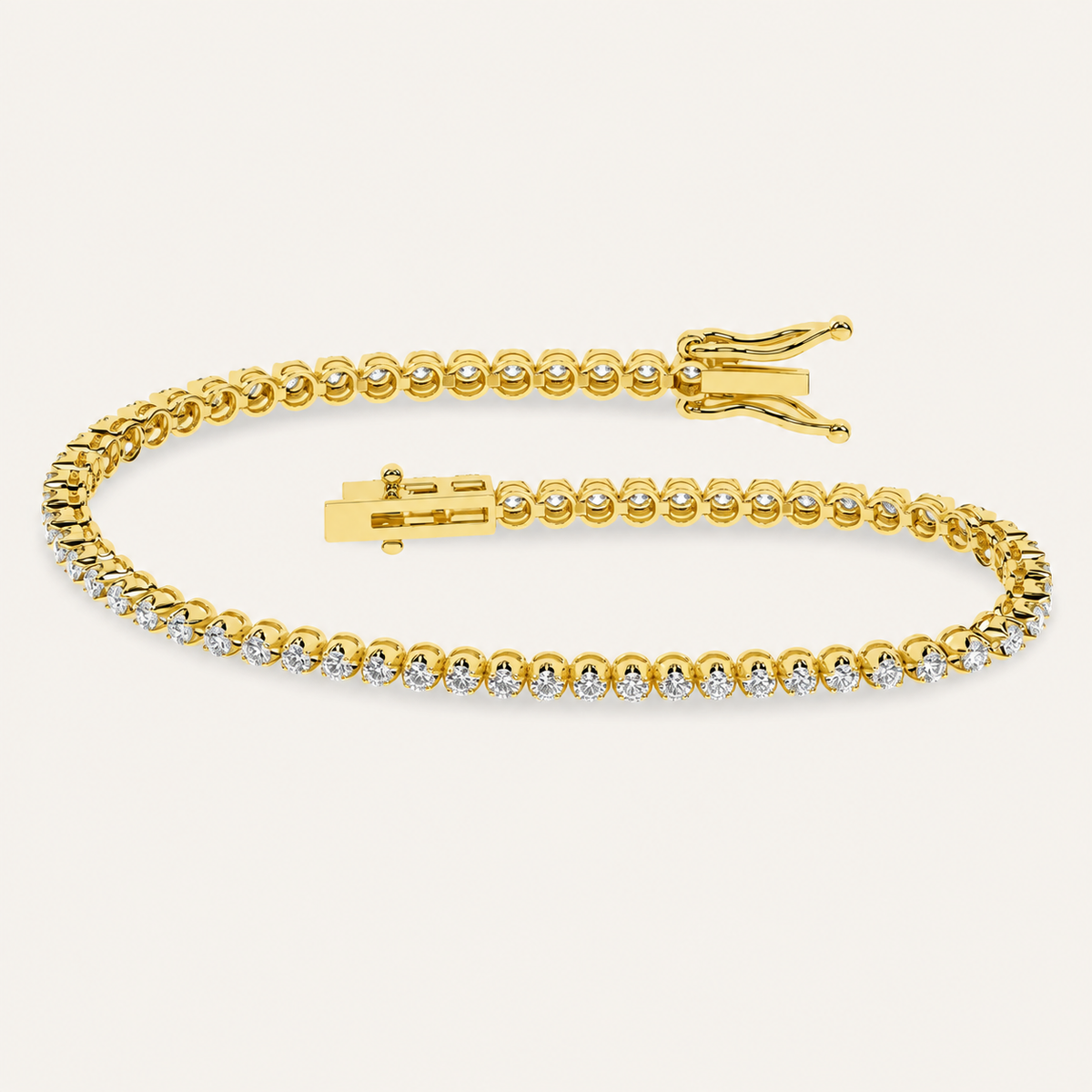 3.00CT Round Cut Lab Grown Diamond Bracelet