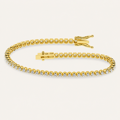3.00CT Round Cut Lab Grown Diamond Bracelet