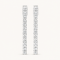 3.00CT Round Cut Lab Grown Diamond Hoop Earring