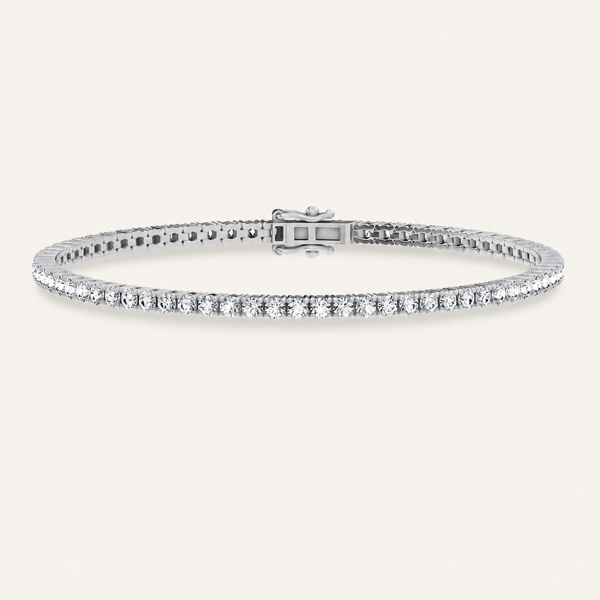 3.75CT Round Cut Lab Grown Diamond Tennis Bracelet