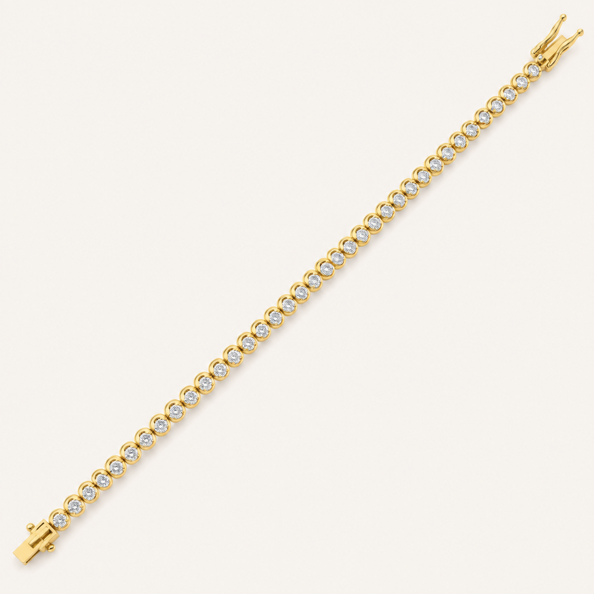 3.00CT Round Cut Lab Grown Diamond Bracelet