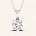 1.00CT Round Cut Certified Lab Grown Diamond Pendant
