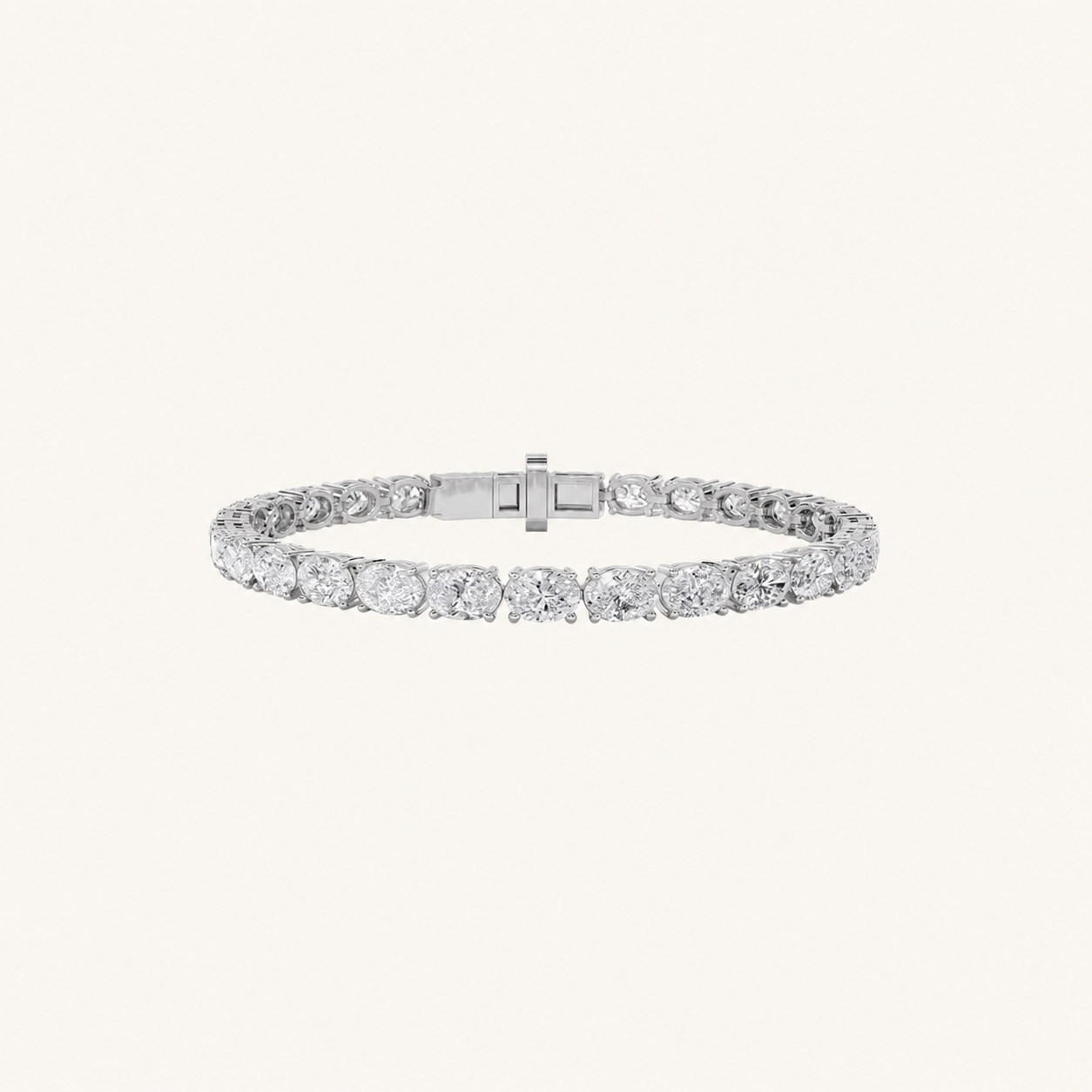 9.5CT Oval Cut Lab Grown Diamond East & West Tennis Bracelet