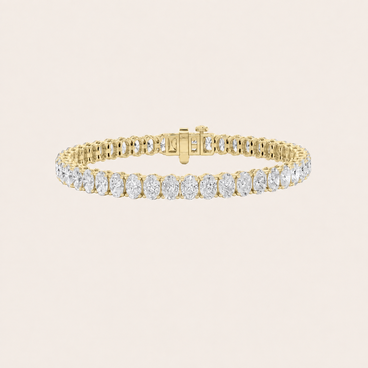 6CT Oval Cut Lab Grown Diamond Tennis Bracelet