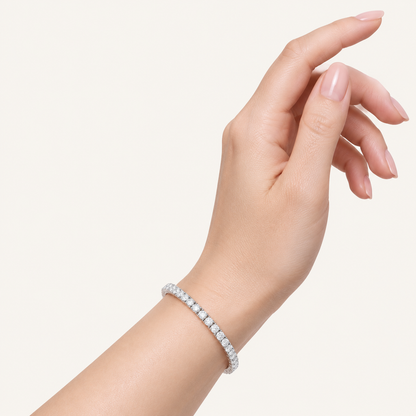 3.75CT Round Cut Lab Grown Diamond Tennis Bracelet