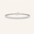 8CT Emerald Cut Lab Grown Diamond East West Bezel Set Tennis Bracelet