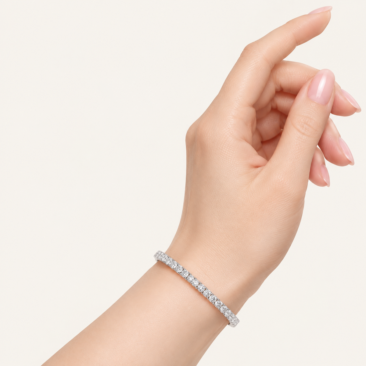 2.98CT Round Cut Lab Grown Diamond Tennis Bracelet