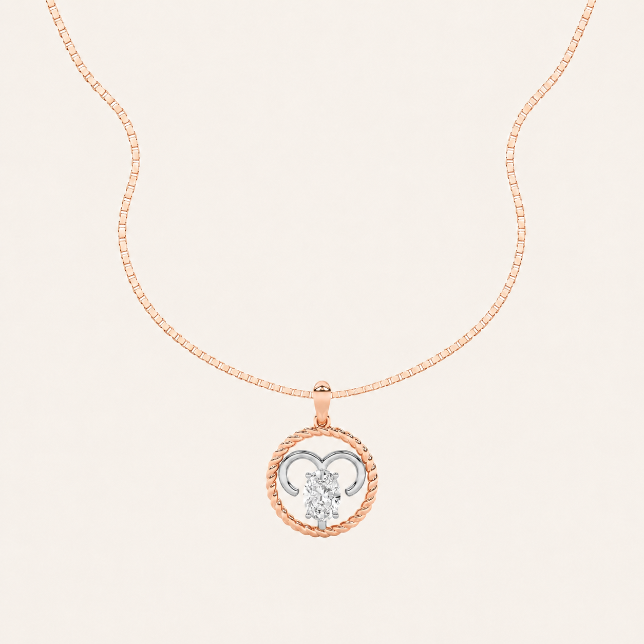 1CT Oval Cut Lab Grown Diamond Pendant Necklace