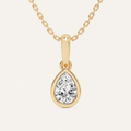 0.50CT Pear Cut Lab Grown Diamond Pendant Necklace