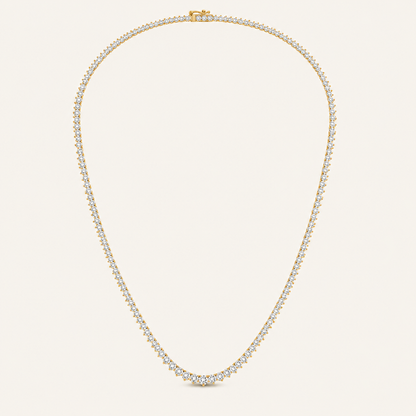 5.20CT Round Cut Lab Grown Diamond Graduated Necklace