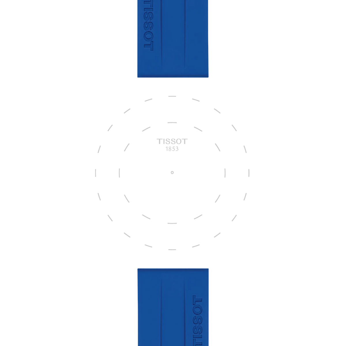 Tissot Official Blue Silicone Strap Lugs 22mm 3