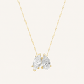 2.5CT Pear & Marquise Cut Lab Grown Diamond Two Stone Fancy Pendant Necklace