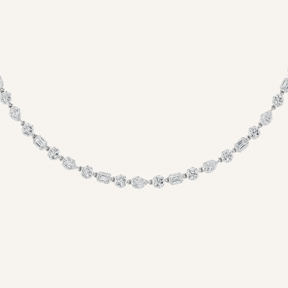 1CT Pear Cut Lab Grown Diamond Statement Necklace