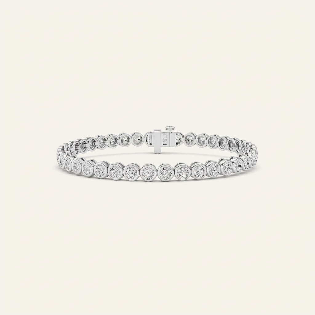 5CT Round Cut Lab Grown Diamond Tennis Bracelet