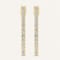 2.00CT Round Cut Lab Grown Diamond Hoop Earring