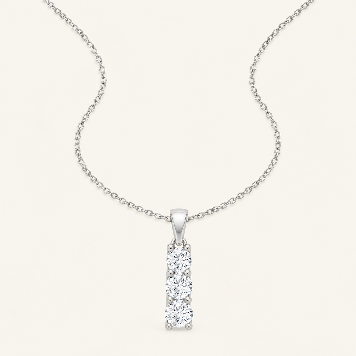 1.00CT Round Cut Certified Lab Grown Diamond Pendant