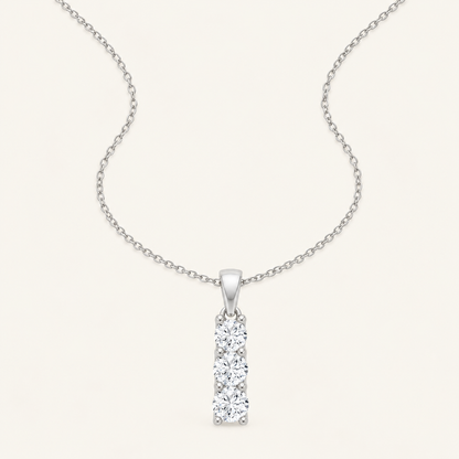 1.00CT Round Cut Certified Lab Grown Diamond Pendant