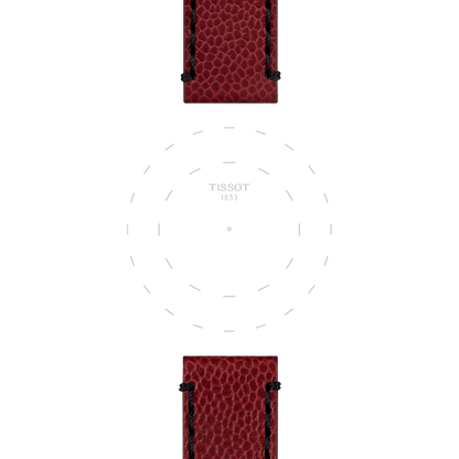 Tissot Official Burgundy Leather Strap Lugs 22mm 3