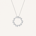 3CT Multi Stone Lab Grown Diamond Circle Pendant Necklace