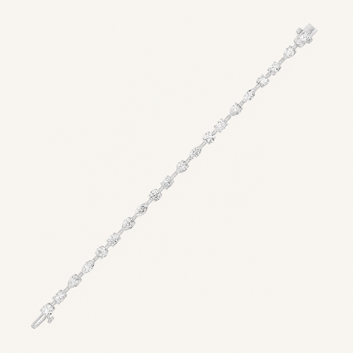 8CT Multistone lab grown diamond East & West tennis Bracelet