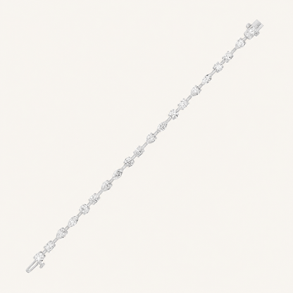 8CT Multistone lab grown diamond East & West tennis Bracelet