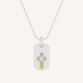 1CT Emerald Cut Lab Grown Diamond Dog Tag Pendant Necklace