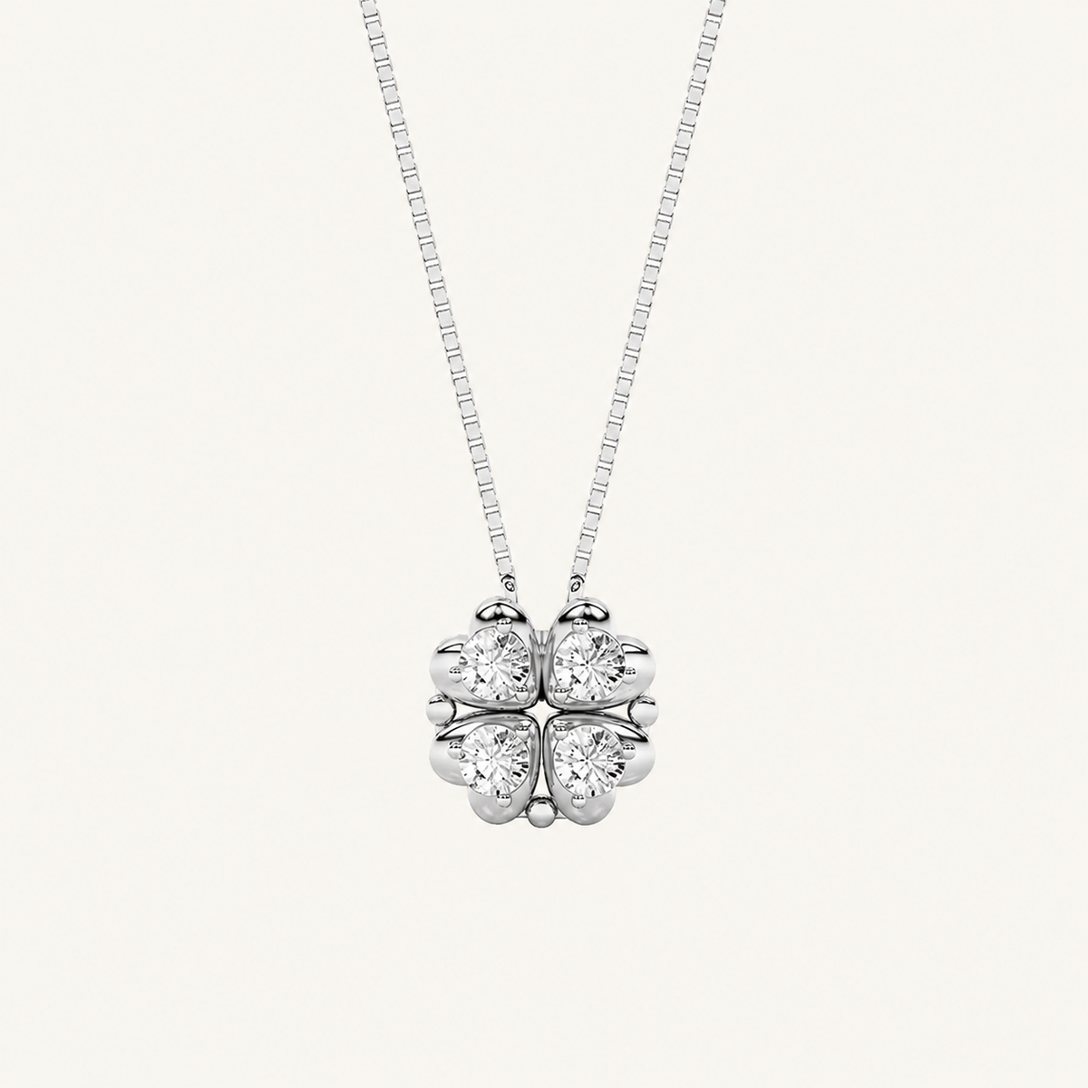 1 CT Round Cut Lab Grown Diamond Statement Necklace