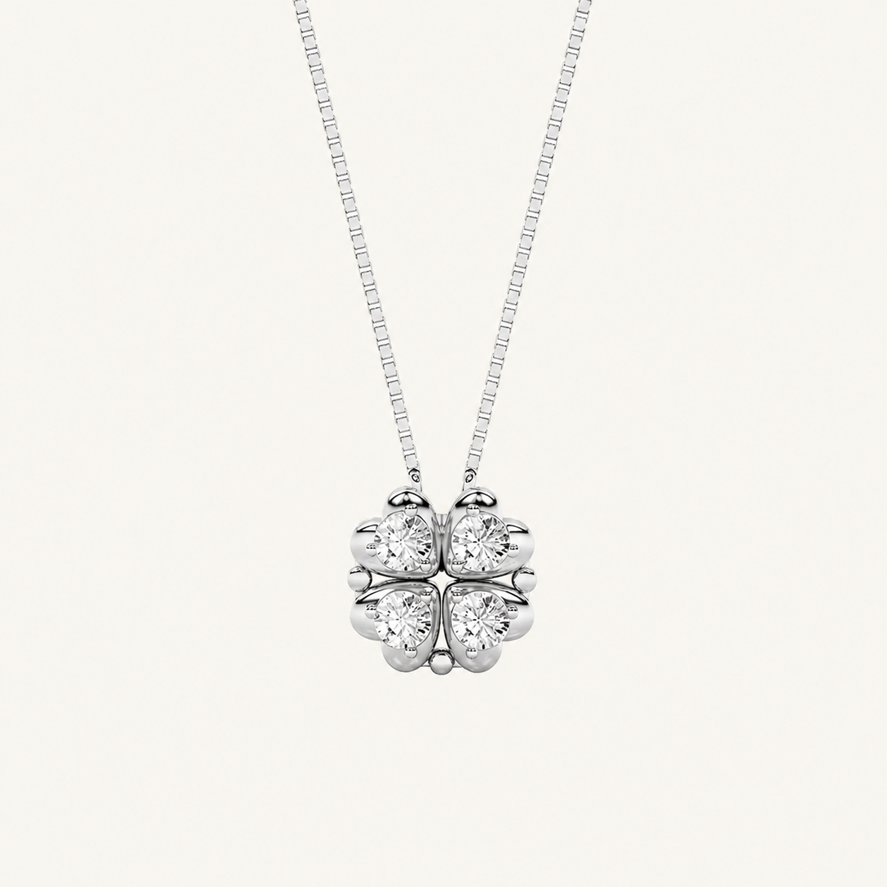 1 CT Round Cut Lab Grown Diamond Statement Necklace