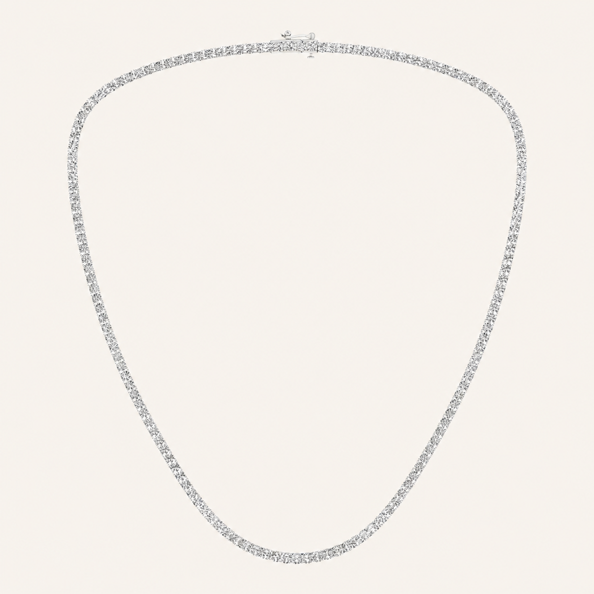 10.00CT Round Cut Lab Grown Diamond Necklace
