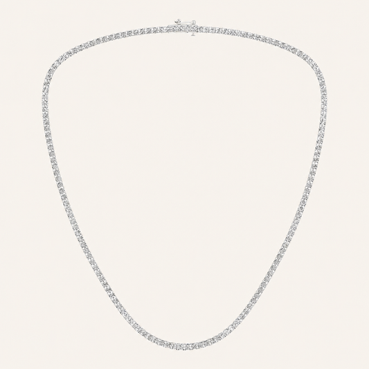 10.00CT Round Cut Lab Grown Diamond Necklace