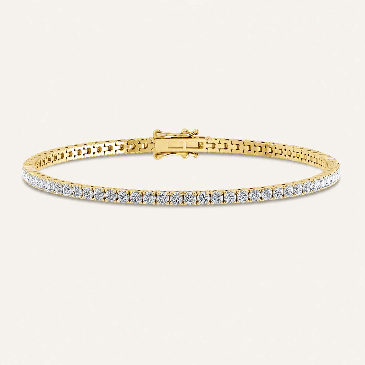 2.98CT Round Cut Lab Grown Diamond Tennis Bracelet