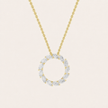 2CT Marquise Cut Lab Grown Diamond Circle Pendant Necklace