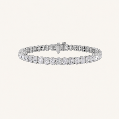 10CT Oval Cut Lab Grown Diamond Tennis Bracelet