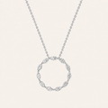 2CT Marquise Cut Lab Grown Diamond Circle Pendant Necklace