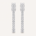 0.50CT Round Cut Lab Grown Diamond Hoop Earring