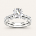 2.50CT Round Cut Lab Grown Diamond Bridal Ring Set