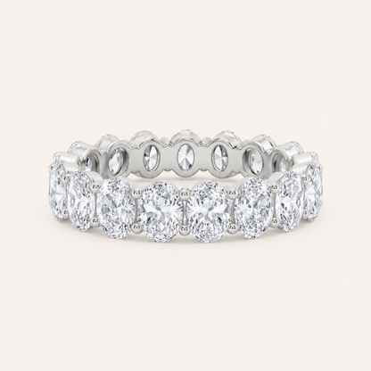 2.75CT Oval Cut Lab Grown Diamond Split Prong Eternity Ring