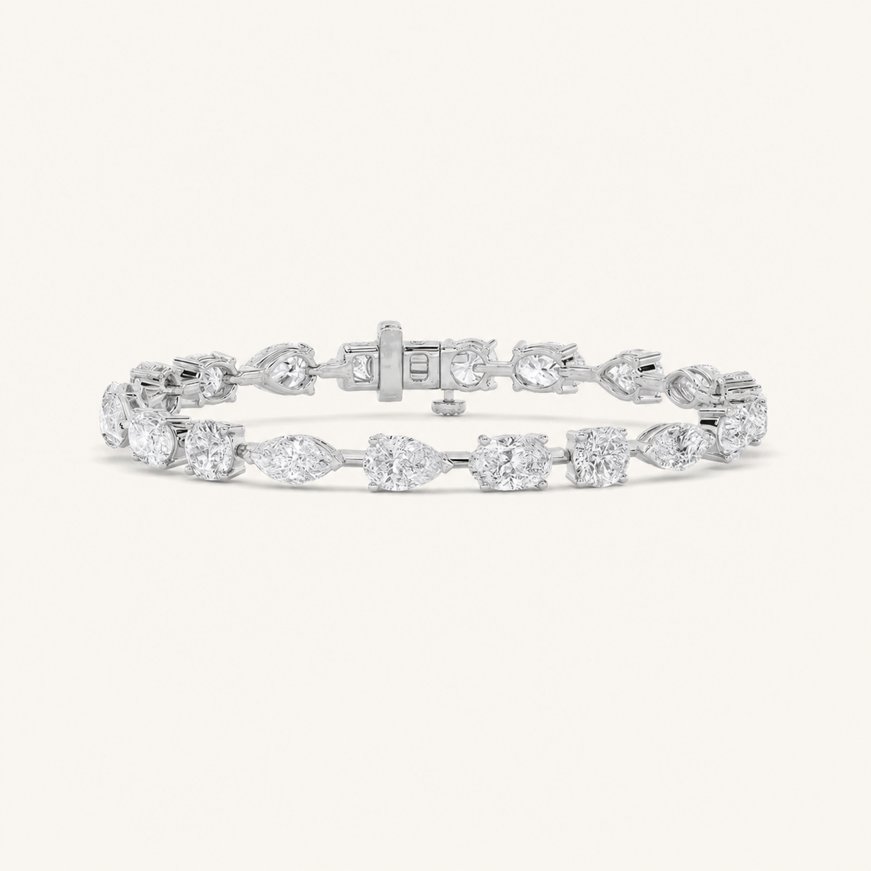 10.25CT Multistone Lab Grown Diamond Statement Bracelet
